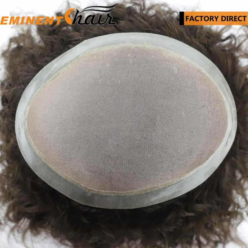 Eminent Hair Factory Indian Human Mono Hair Natural Men Toupee