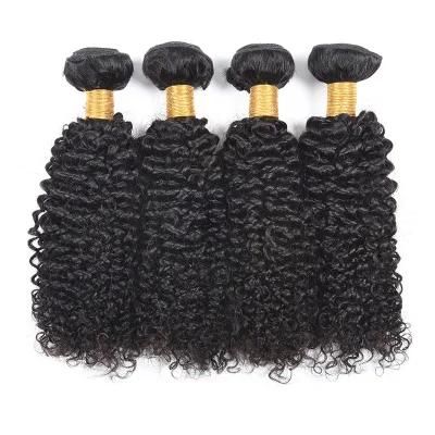 Hair Extensions 4*4 5*5 Closure 10A Kinky Curly Human Hair Natural Color 100g Virgin Remy Human Hair Bundle with Double Drawn 22&quot;