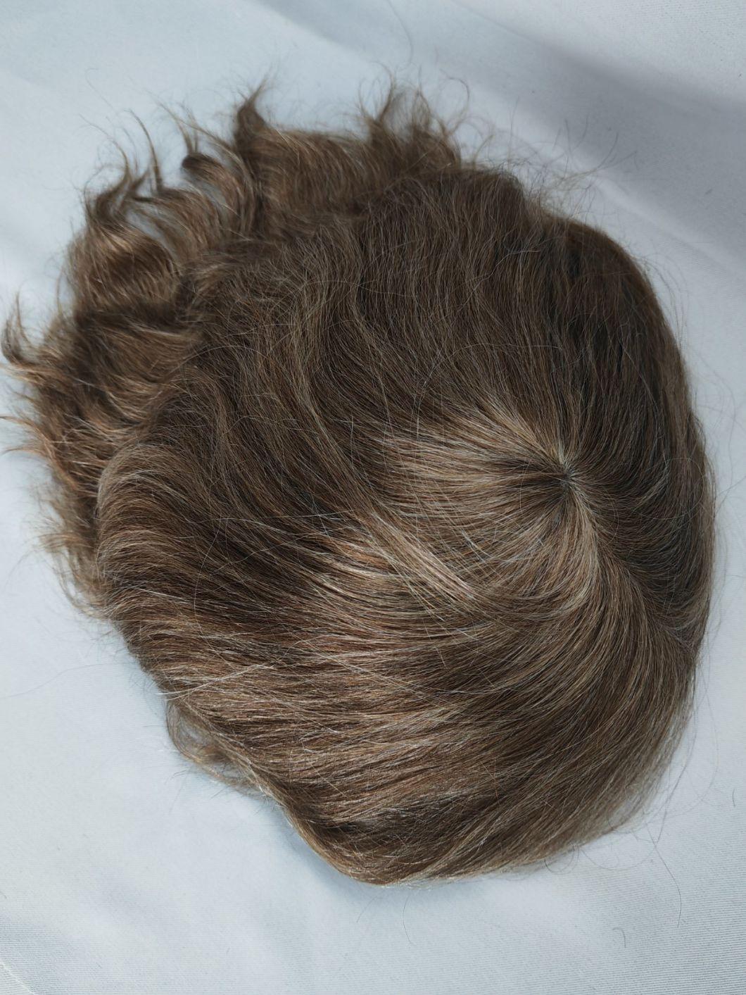 2022 Best Comfortable Custom Made Clear PU Base Injection Toupee Made of Remy Human Hair