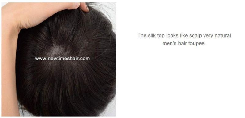 High Quality Real Human Hair for Men - Franch Lace with Silk Top!