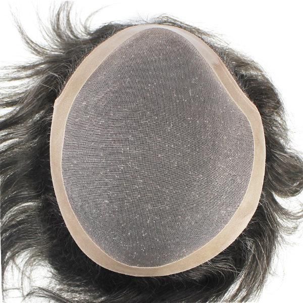 Lw640: Human Hair Fine Mono PU Coating Hair Replacement Systems