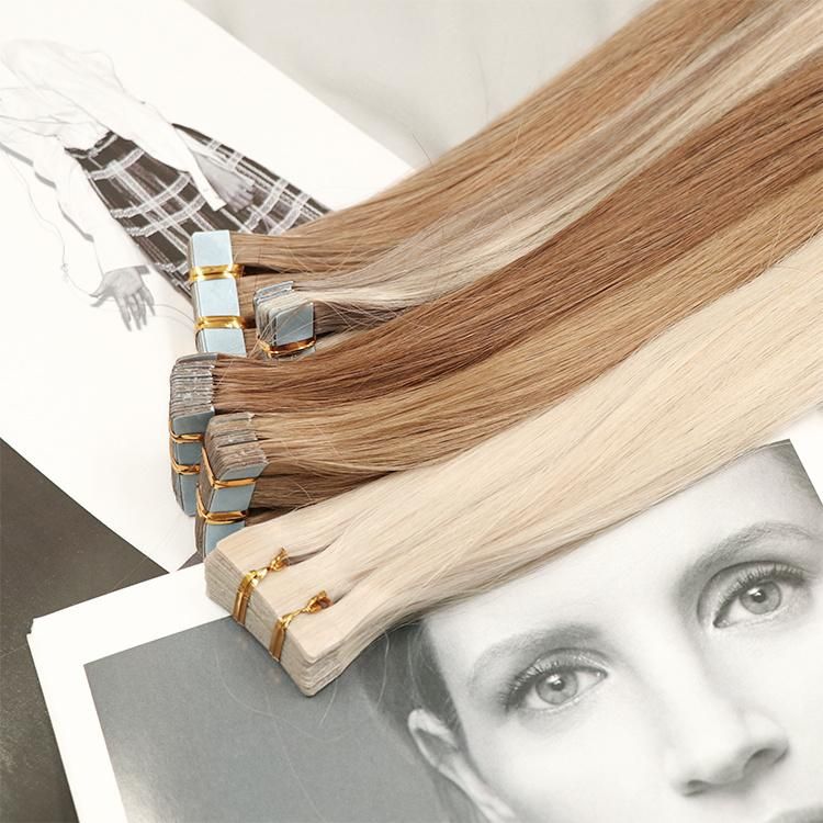 Double Drawn Straight Remy Hair Tape in Human Hair Extension