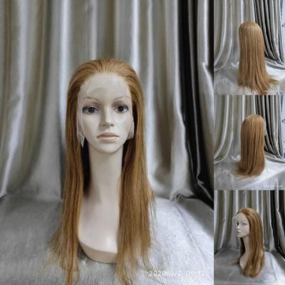 Blonde Color Long Hair Brazilian Lace Front Hair Wigs