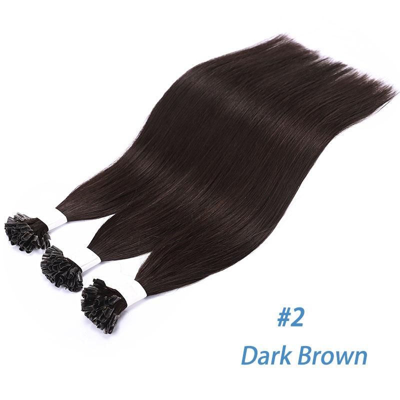 Fusion Hair Balayage Color Keratin Glue U Tip Hair Extensions