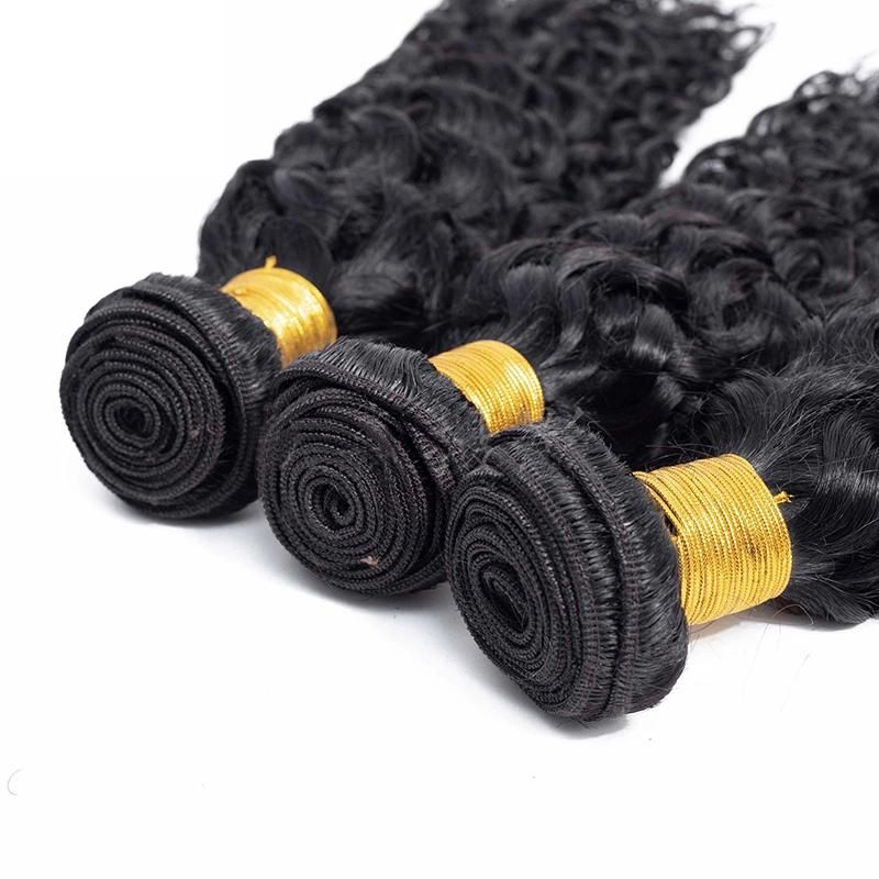 Good Quality Malaysian Deep Wave Hair Bundles and Frontal Set Hair Clip Woman