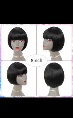 Bob Wig Supplier Virgin Humain Hair Straight Wig with Bangs Bob Wigs with Bangs Human Hair