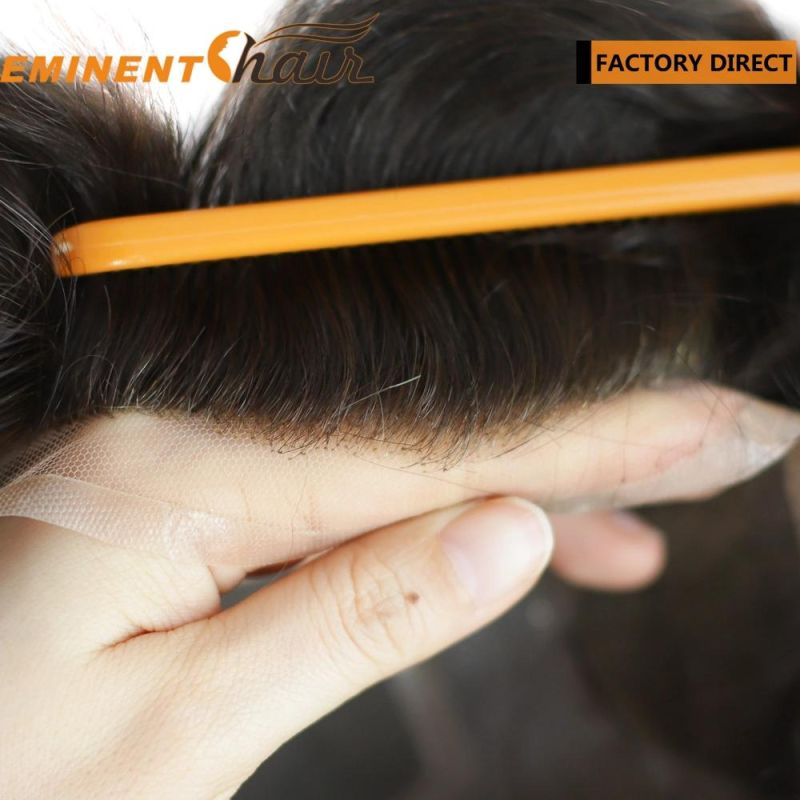 Instant Delivery Stock Lace Front Men′s Toupee Human Hair