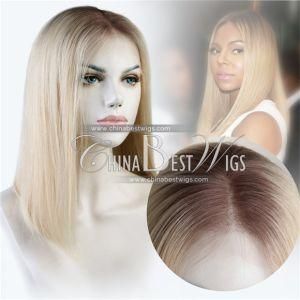 Straight Blonde Virgin Hair Lace Front Wig