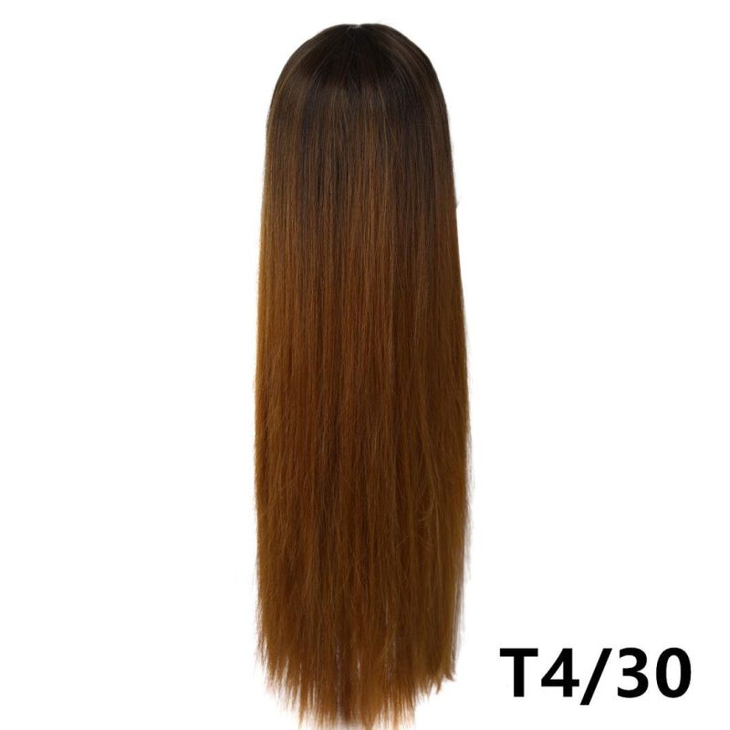 Long Straight Wig Synthetic Natural Looking Hair 28′ ′ 265g Machine Made Cosplay Party Daily Use