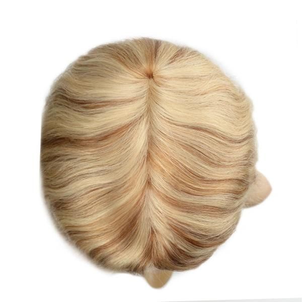 Lw6138 Full French Lace Human Hair Wig with Spot Color Female Toupee