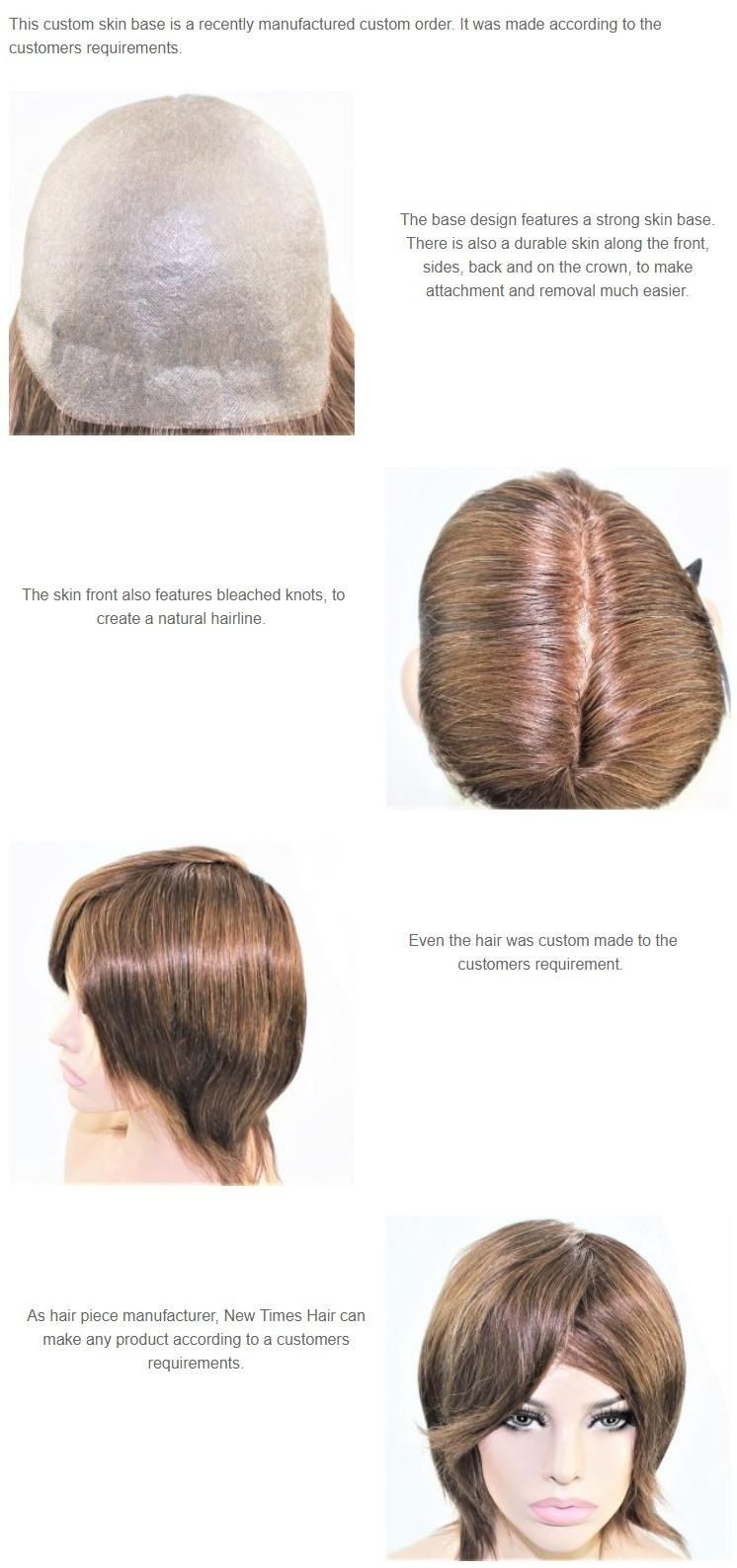 Custom Ladies High Quality Full Skin Hair Replacement System