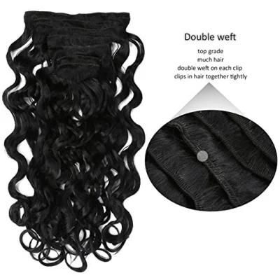 100% Human Hair Extension Clip in Hair Extensions Body Wave (AV-CH140-22-1B)
