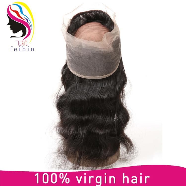 Popular Brazilian 8A Wholesale Remy Human Hair 360 Lace Closure