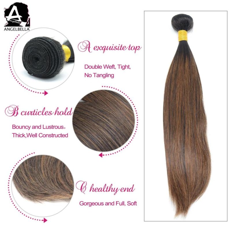 Angelbella New Design Hair Double Weft Malaysian Remy Hair Weave Bundles