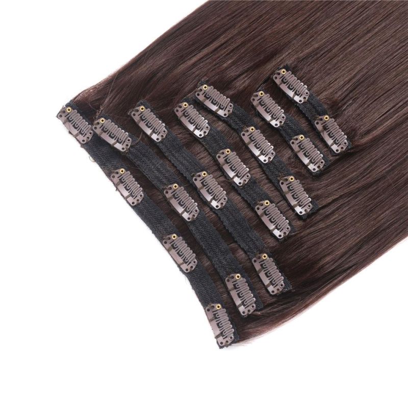 2015 Popular Color Grade 8A Human Hair Extensions, Silver Remy Human Hair Clip in Hair Extensions