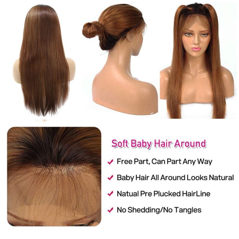 Straight Hair Brazilian Human Hair Wig Lace Front Ombre for Woman Brazilian Human Hair Wigs Natural Wave