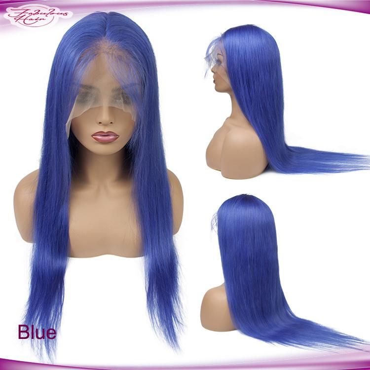 Cheap Brazilian Blue Wig Raw Virgin Real Hair for Women