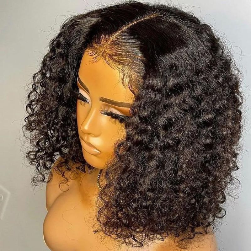 Wholesale Full Lace Wigs China 13X4 Lace Front Human Hair Wig Cheap Brazilian Hair Wigs Preplucked for Black Women Kinky Curly Lace Frontal Virgin Hair Wig