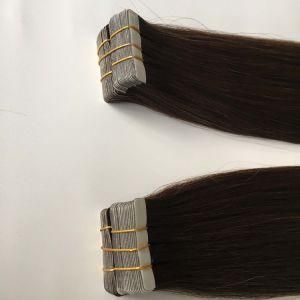 2# Silky Straight PU Tape Skin Weft Virgin Human Hair Extensions