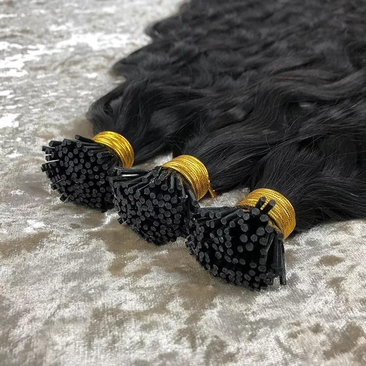 Kakiifahion Hair Custom Itips Hair Best Quality Natural Wave I Tip Human Hair Extensions 100% Human Hair