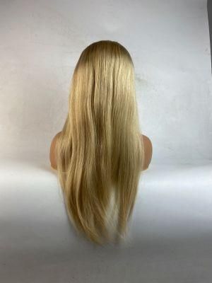 Middle Part Body Wave 13*4 Lace Front 28 Inch Brazilian Remy Human 613 Blonde Deep Part Wig Pre Plucked with Baby Hair