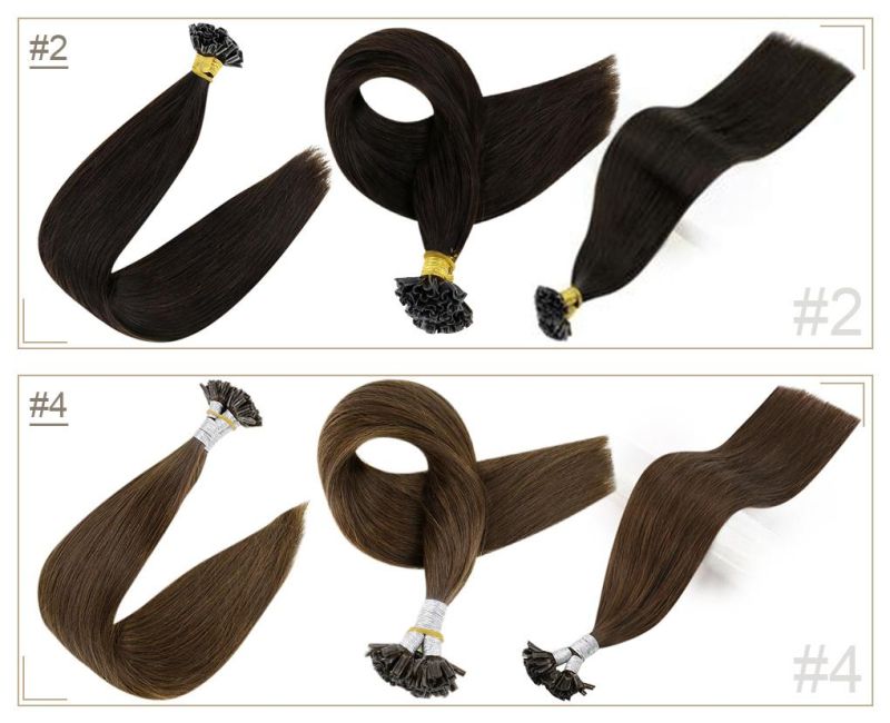Prebonded Human Hair Keratin Glue Beads U Tip Hair Extensions