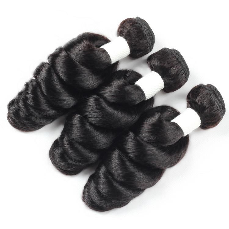 Non Remy Loose Wavy Human Hair Bundles Virgin Hair Weft Wholesale