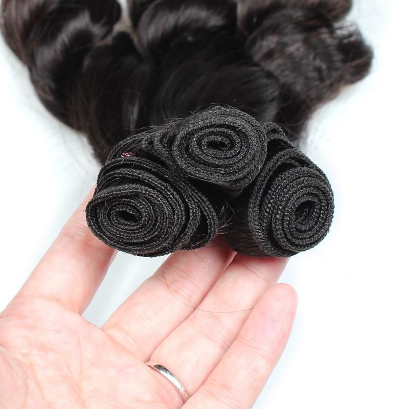 Double Drawn Remy Hair Natural Color Straight Curly Human Hair Extensions