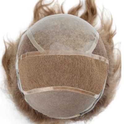 Lw4874 Lace Combine with Silicon Injected Very Natural Hair Replacement Systems