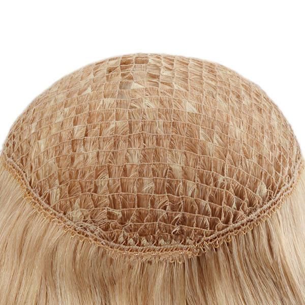 Integration Base Blond Color Women′s Wig Good Quality Natural Hair Toupee