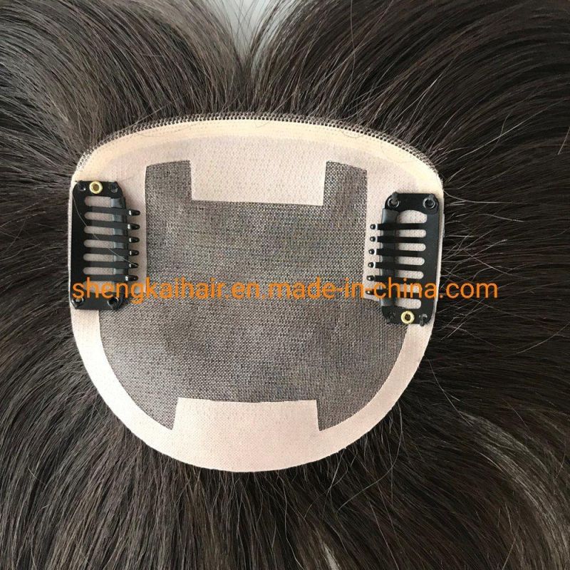 Wholesale Premimum Handtied Human Hair Synthetic Hair Mix Hair Toppers