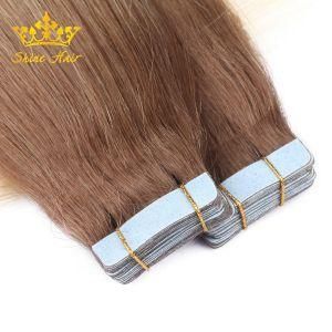 Brazilian Straight Human Hair Extensions of Tape in Extension Double Drawn Hair