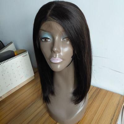 100% Human Hair 13*4 Lace Wig and Natural Color Bob Front Lace Wig