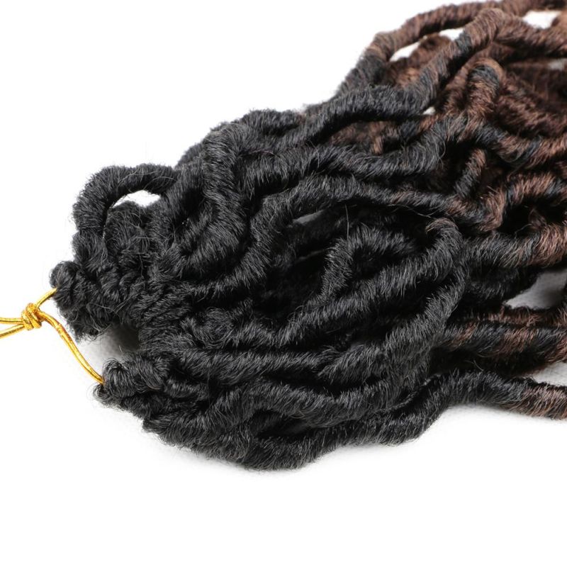 18inch 24 Strands Gypsy Faux Locs Crochet Hair Briading Curly Ends Crochet Hair Extension