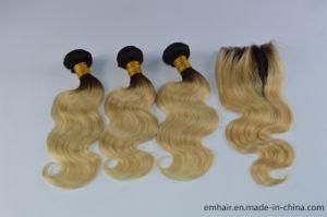 Hot Cheap Two Tone Real Hair T1b/613 Virgin Hair Human Hair Bundles