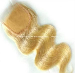 4*4 Lace Hair Accessories #27 Blonde Silk Base Frontal Closure Hairpieces