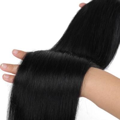 #1 Tape in Human Hair Extensions Brazilian Remy Straight on Adhesive Invisible PU Weft Platinum Blonde Color 20PCS/Set