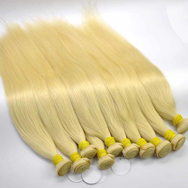 Fashion Hair Blonde Color 100% Remy Human Hair Weft