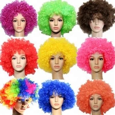 2022 New Party Wholesale Soccer Crazy Football Fans Afro Human Lace Wig