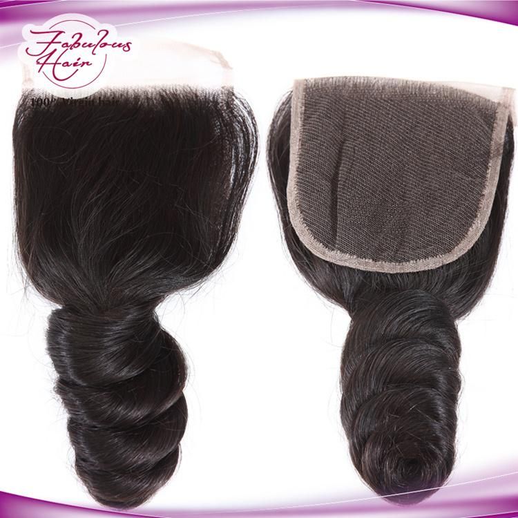 Loose Wave Closure Peruvian Human Hair Lace Closure