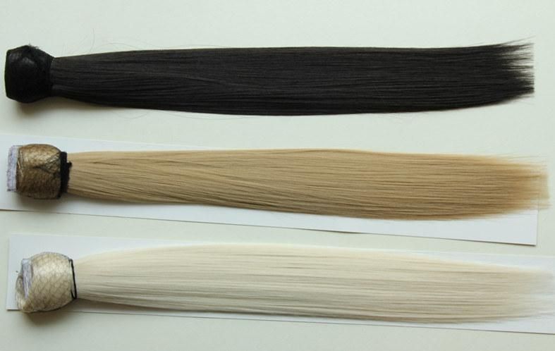 Human Hair Weft Extensions Human Hair Extensions 18" Human Hair Ponytail Extension