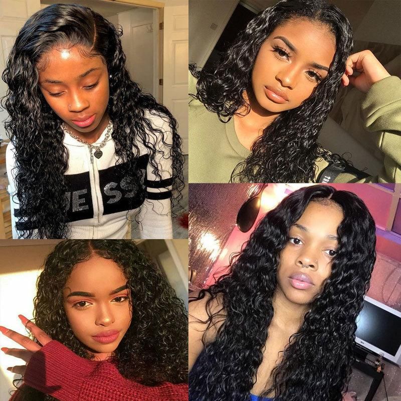 Transparent Lace Brazilian Human Hair Lace Wigs for Black Women