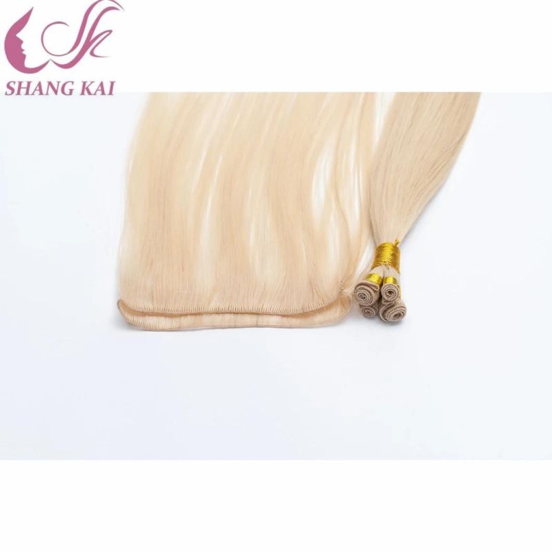 100% Russian Human Virgin Hair Cuticle Aligned Handtied Weft Hair