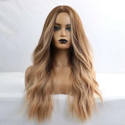 Long Curly Brown Wig, Women&rsquor; S Wigs, 61 Cm Wigs for Women, Natural Looking Synthetic Wigs