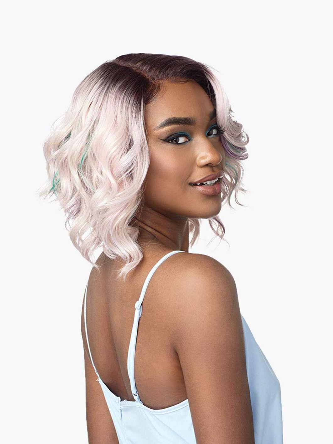 Colored Hair Lace Front Wig Brazilian Human Hair with Closure Wig Remy Human Hair Bob Wig for Women
