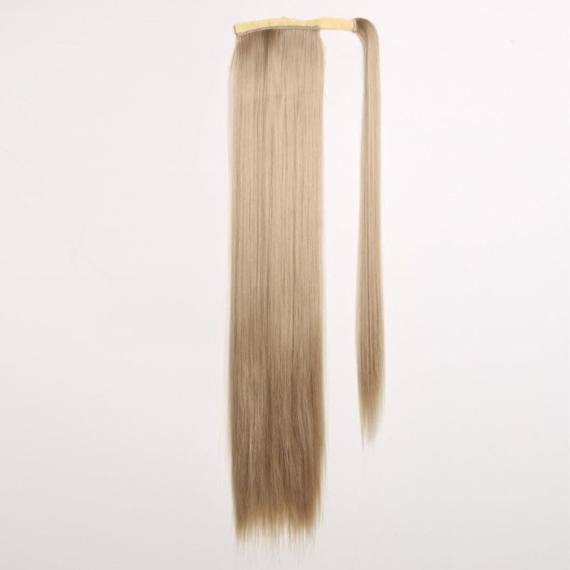 High Quality Ombre Brown Natural Straight Clip in Human Hair Ponytail Extension