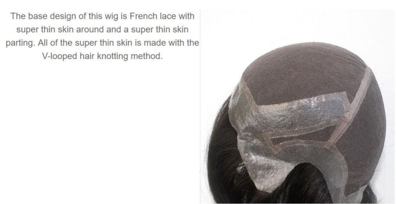 Best Quality Men′s Toupee Wig Hair System - French Lace & Skin Base