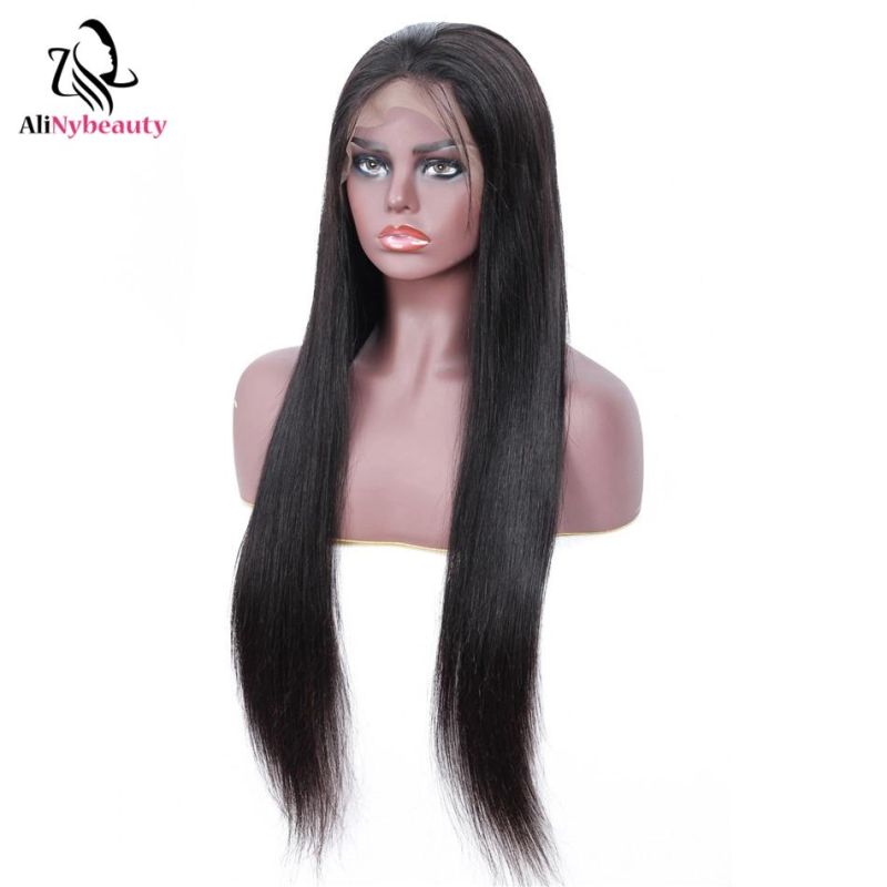Virgin Hair Straight Natuara Raw Brazilian Lace Front Human Hair Wigs with Natural Hairline