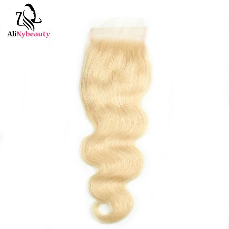 Virgin Brazilian Hair 10A Body Wave 613 Blonde Lace Closure