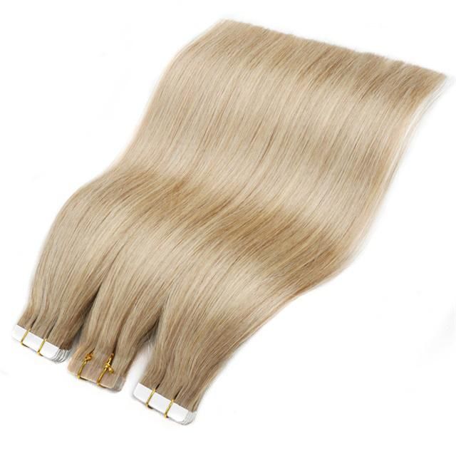 Remy European Human Hair Straight 20PCS Invisable Tape Hair Extensions